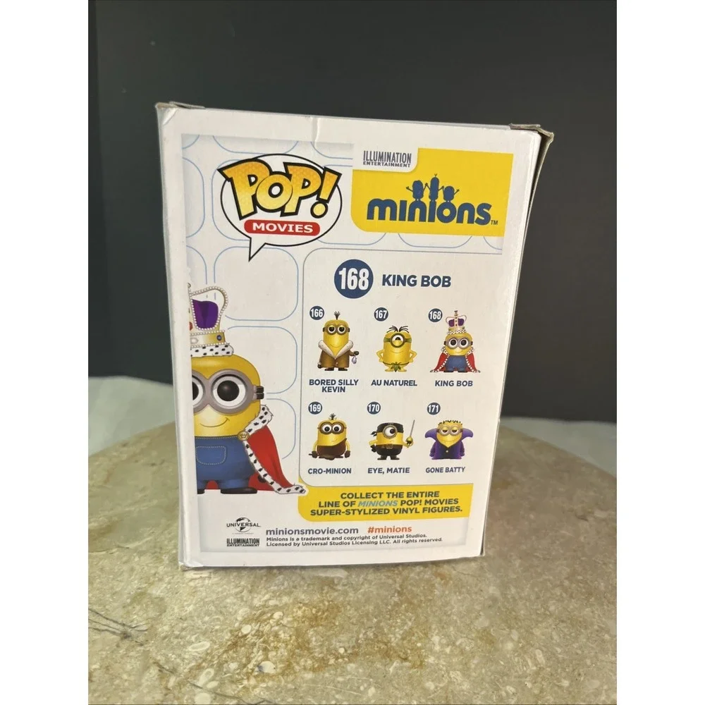 Funko Pop Movies Minions King Bob #168 Vinyl Figure New Sealed Collectible